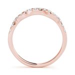 Curverd Wedding Ring, in Rose Gold - 84258