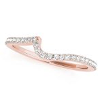 Curverd Wedding Ring, in Rose Gold - 84262