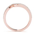 Curverd Wedding Ring, in Rose Gold - 84262