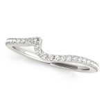 Curverd Wedding Ring, in Platinum - 84262