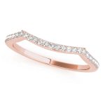 Curverd Wedding Ring, in Rose Gold - 84274