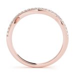 Curverd Wedding Ring, in Rose Gold - 84274