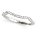 Curverd Wedding Ring, in Platinum - 84274