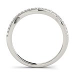 Curverd Wedding Ring, in White Gold - 84274