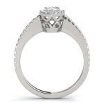 Halo Engagement Ring, Pear Shape, in White Gold - 84607