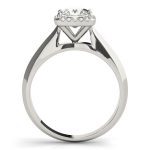 Halo Engagement Ring, Square Shape, in Platinum - 84731