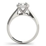 Halo Engagement Ring, Emerald Shape, in Platinum - 84733