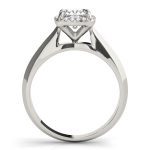 Halo Engagement Ring, Cushion Shape, in Sterling Silver - 84734