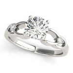 Celtic Knot Engagement Ring, Solitaire Style, Shape, in Platinum - 84573