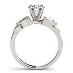 Celtic Knot Engagement Ring, Solitaire Style, Shape, in White Gold - 84573