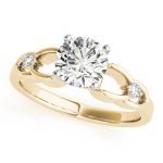 Celtic Knot Engagement Ring, Solitaire Style, Shape, in Yellow Gold - 84573