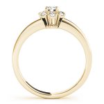 Prong Set Engagement Ring, Halo Style, Round Shape, in Yellow Gold - 84596