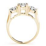 Three Stone Engagement Ring, Round Shape, in Yellow Gold - 84708