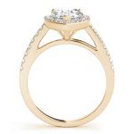 Halo Engagement Ring, Pear Shape, in Yellow Gold - 84755