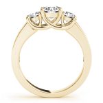 Three Stone Engagement Ring, Round Shape, in Yellow Gold - 84833