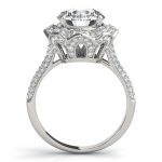 Halo Engagement Ring, Round Shape, in White Gold - 84879