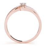 Tension Engagement Ring, Round Shape, in Rose Gold - 84883