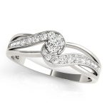 Tension Engagement Ring, Round Shape, in Sterling Silver - 84883