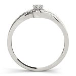 Tension Engagement Ring, Round Shape, in White Gold - 84883