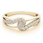 Tension Engagement Ring, Round Shape, in Yellow Gold - 84883