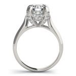 Halo Engagement Ring, Round Shape, in White Gold - 84884