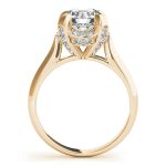 Halo Engagement Ring, Round Shape, in Yellow Gold - 84884