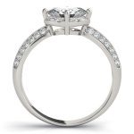 Halo Engagement Ring, Oval Shape, in White Gold - 84885