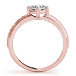 Solitaire Engagement Ring, Round Shape, in Rose Gold - 84887