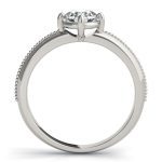 Solitaire Engagement Ring, Round Shape, in Sterling Silver - 84887