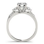 Three Stone Engagement Ring, Round Shape, in Sterling Silver - 84895