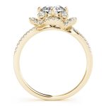 Halo Engagement Ring, Round Shape, in Yellow Gold - 84901