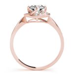 Halo Engagement Ring, Round Shape, in Rose Gold - 84910