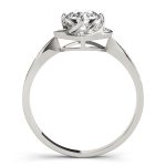 Halo Engagement Ring, Round Shape, in White Gold - 84910