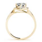 Halo Engagement Ring, Round Shape, in Yellow Gold - 84910