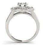 Halo Engagement Ring, Round Shape, in Sterling Silver - 84911