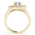 Halo Engagement Ring, Round Shape, in Yellow Gold - 84911