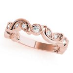 Stackable Wedding Ring, in Rose Gold - 84986