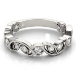 Stackable Wedding Ring, in White Gold - 84986