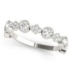 Stackable Wedding Ring, in White Gold - 84992