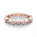 Diamond Wedding Ring, in Rose Gold - 51077