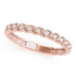 Diamond Wedding Ring, in Rose Gold - 84651