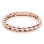 Diamond Wedding Ring, in Rose Gold - 84651