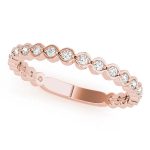 Diamond Wedding Ring, in Rose Gold - 84652