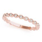 Diamond Wedding Ring, in Rose Gold - 84653