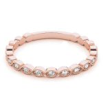 Diamond Wedding Ring, in Rose Gold - 84653