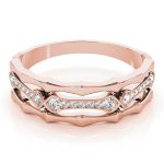 Fashion Wedding Ring, in Rose Gold - 85010