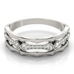 Fashion Wedding Ring, in White Gold - 85010