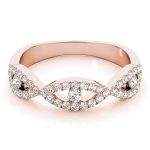 Fashion Wedding Ring, in Rose Gold - 85014