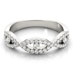 Fashion Wedding Ring, in White Gold - 85014