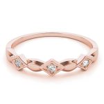 Fashion Wedding Ring, in Rose Gold - 85016